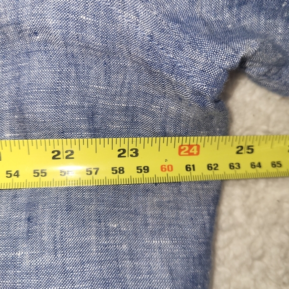 Nautica Men's Linen Classic Fit Long Sleeve Shirt Size XX Large Blue - Picture 7 of 11